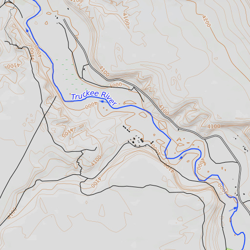 OpenTopoMap map of Gardella Canyon, NV