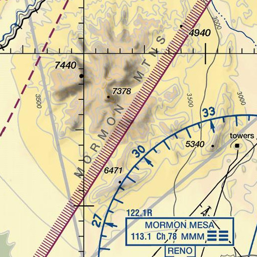 FAA VFR chart of Hackberry Spring, NV