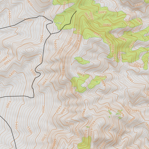 OpenTopoMap map of Hayden Pass, NV