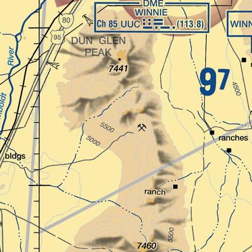 FAA VFR chart of Hidden Canyon, NV