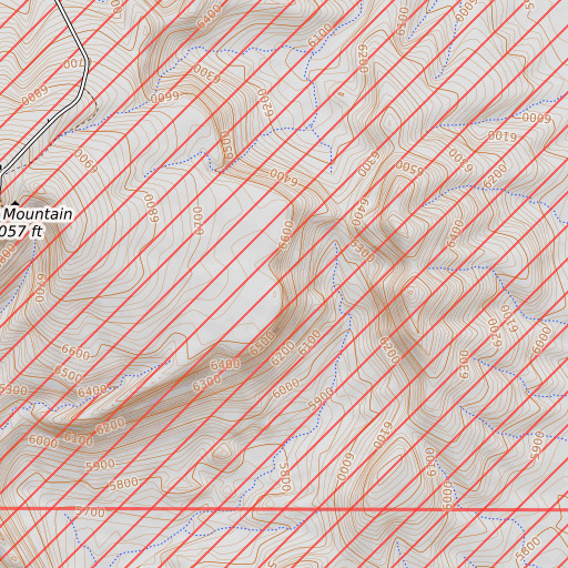 OpenTopoMap map of Hidden Cliff, NV