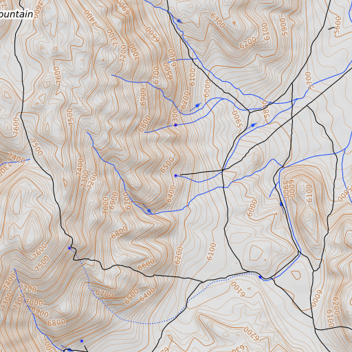 OpenTopoMap map of Hillside Spring, NV