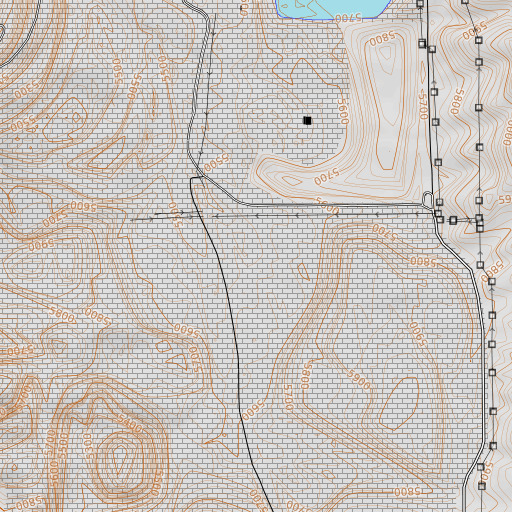 OpenTopoMap map of Little Boulder Basin, NV