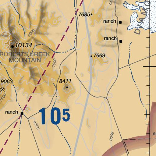 FAA VFR chart of McBrides Spring, NV