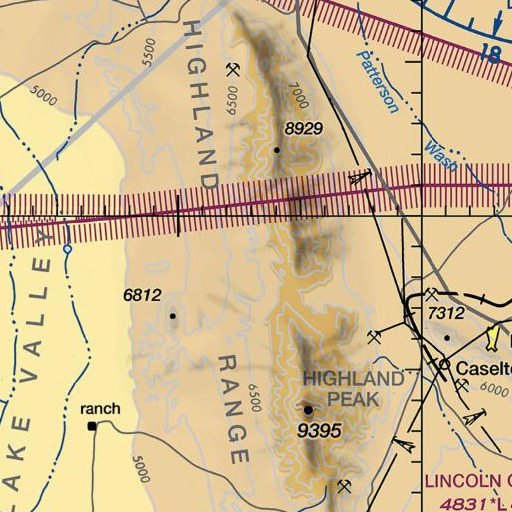 FAA VFR chart of McCullough Hill, NV