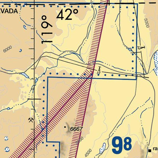 FAA VFR chart of McGhee Mountain Spring, NV