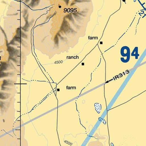 FAA VFR chart of O'Brien Creek, NV