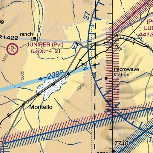 FAA VFR chart of Quartzite Canyon, NV