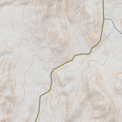 OpenTopoMap map of Road Spring, NV
