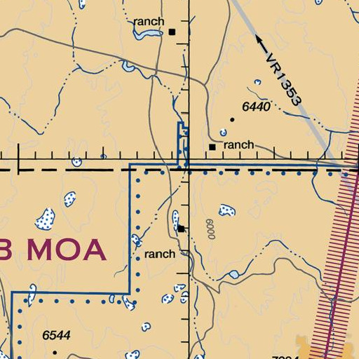 FAA VFR chart of Rye Creek, NV