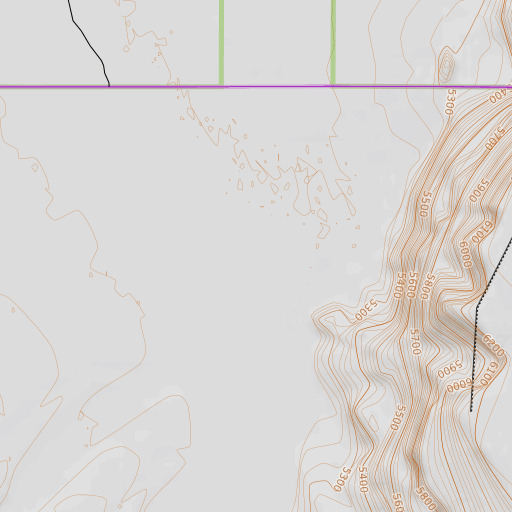 OpenTopoMap map of Rye Creek, NV