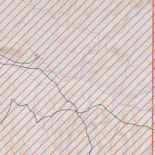 OpenTopoMap map of Three Forks Wash, NV