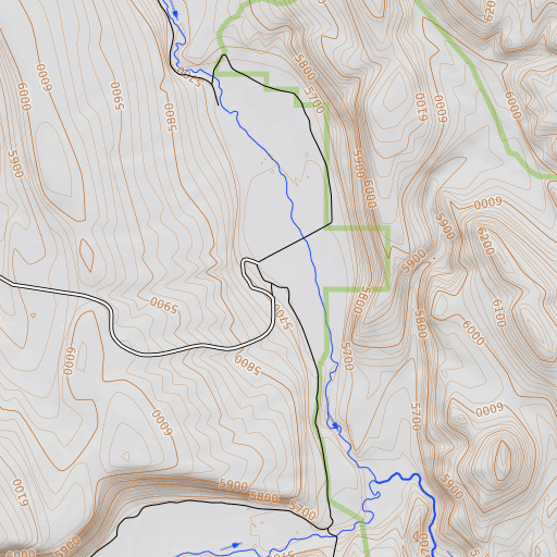 OpenTopoMap map of Twin Meadows Ranch, NV