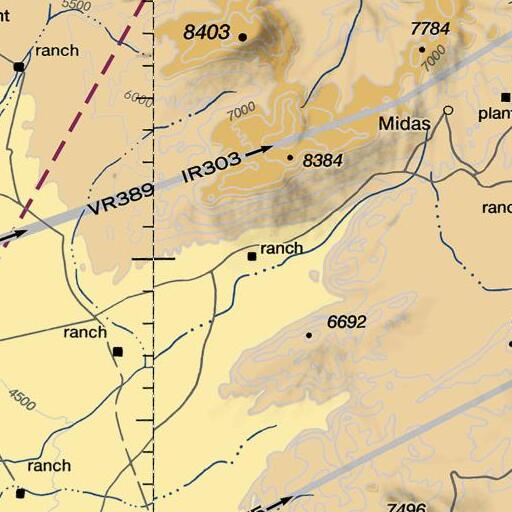 FAA VFR chart of Upper Clover Ranch, NV