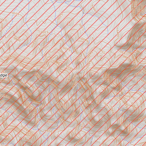 OpenTopoMap map of Vent Pass, NV
