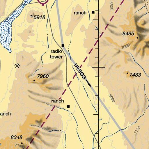 FAA VFR chart of Virgin Creek, NV