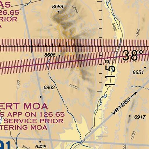 FAA VFR chart of Weepah Spring, NV