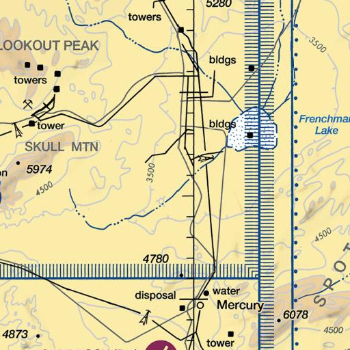 FAA VFR chart of Well G, NV