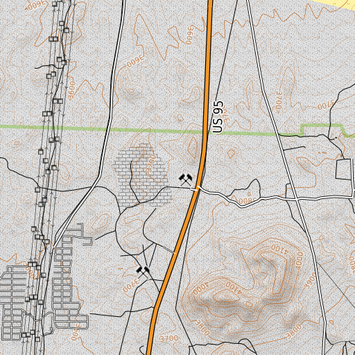 OpenTopoMap map of Red Bird Mine, NV