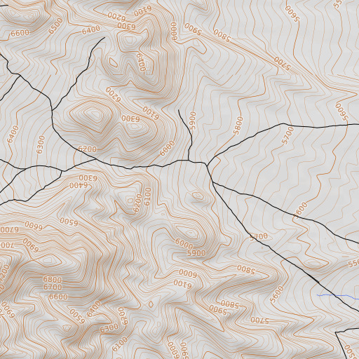 OpenTopoMap map of Collar and Elbow Spring, NV