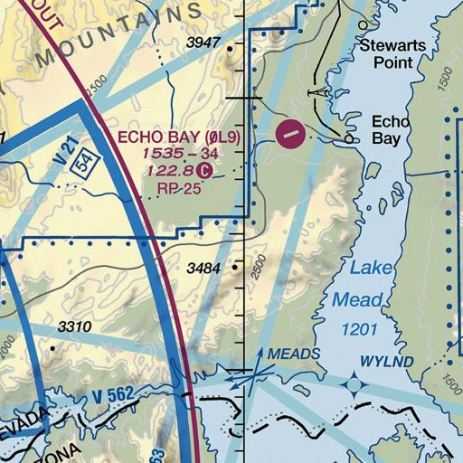 FAA VFR chart of Echo Hills, NV