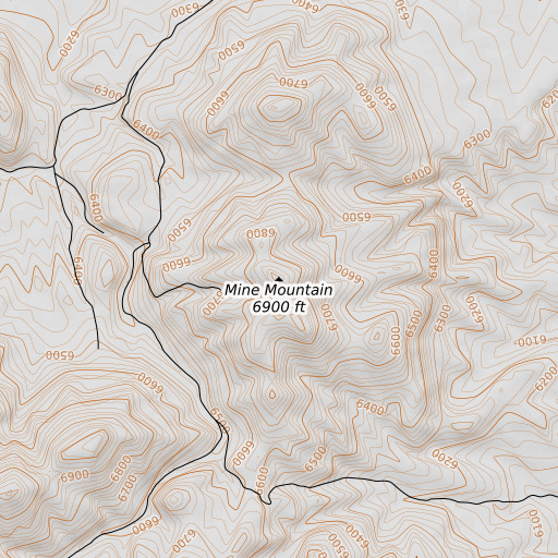 OpenTopoMap map of Mine Mountain, NV