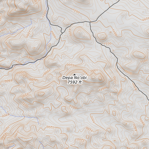 OpenTopoMap map of Squaw Hills, NV