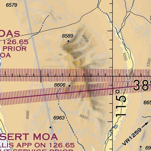 FAA VFR chart of Timber Mountain, NV