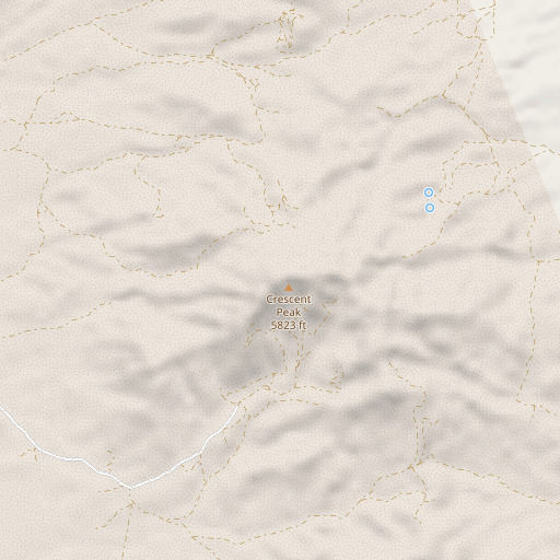 OpenStreetMap map of Crescent Peak, NV