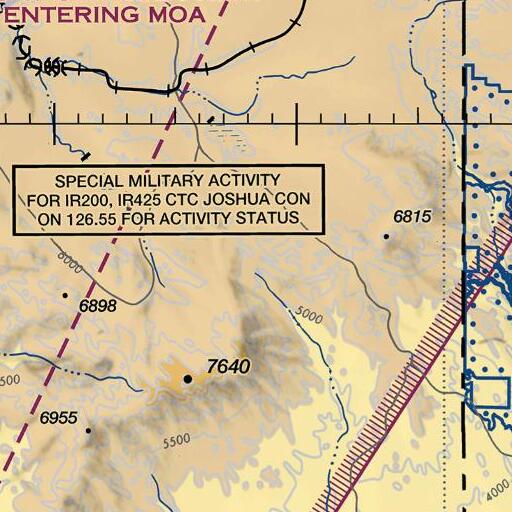 FAA VFR chart of Mud Springs Saddle, NV