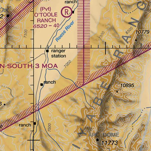 FAA VFR chart of Goodings Ranch, NV