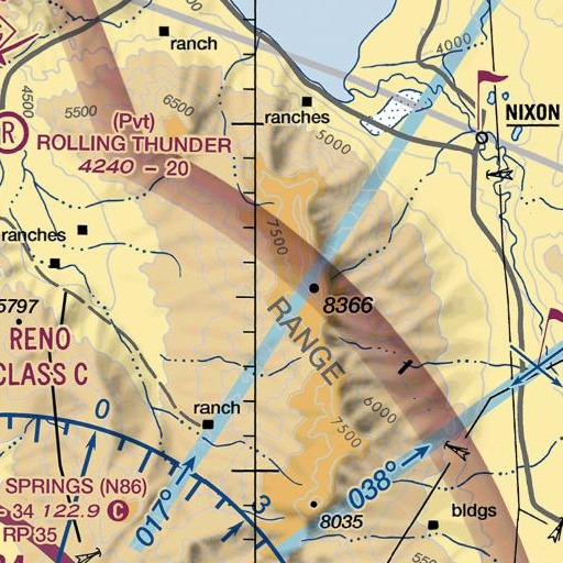FAA VFR chart of Mud Spring, NV