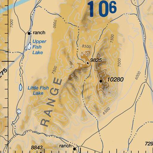 FAA VFR chart of Monitor Peak, NV