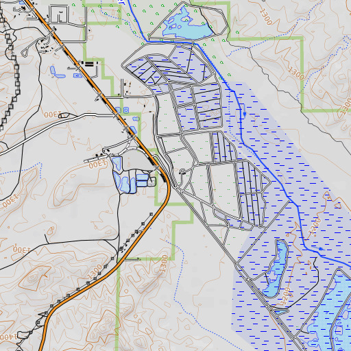 OpenTopoMap map of Swamp Spring, NV
