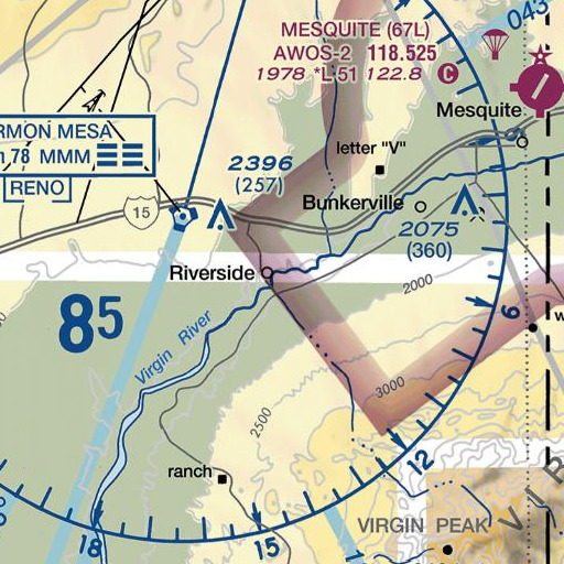 FAA VFR chart of Cook Bottom, NV