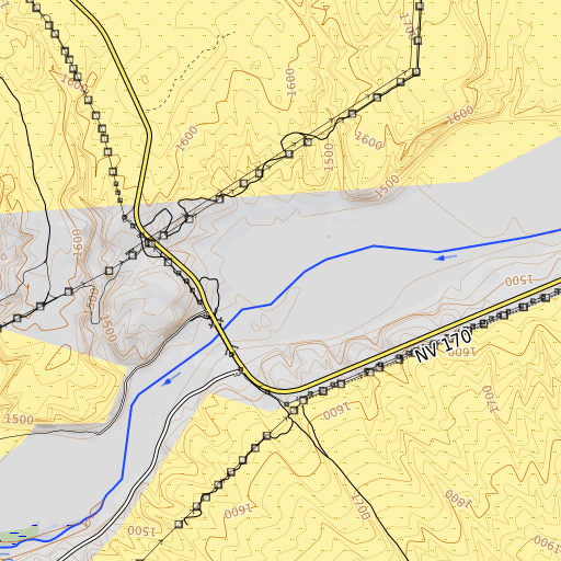 OpenTopoMap map of Cook Bottom, NV