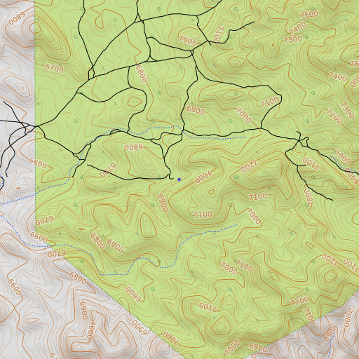 OpenTopoMap map of Golden Spring, NV