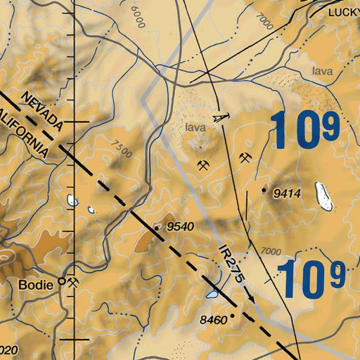 FAA VFR chart of Last Chance Hill, NV