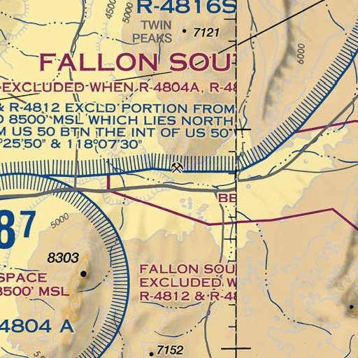 FAA VFR chart of Westgate Mining District, NV