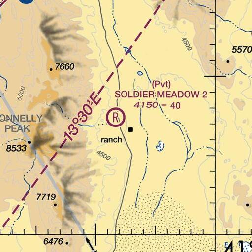 FAA VFR chart of Wheeler Ranch, NV