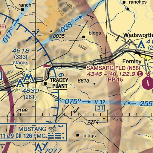 FAA VFR chart of Clark Mining District, NV