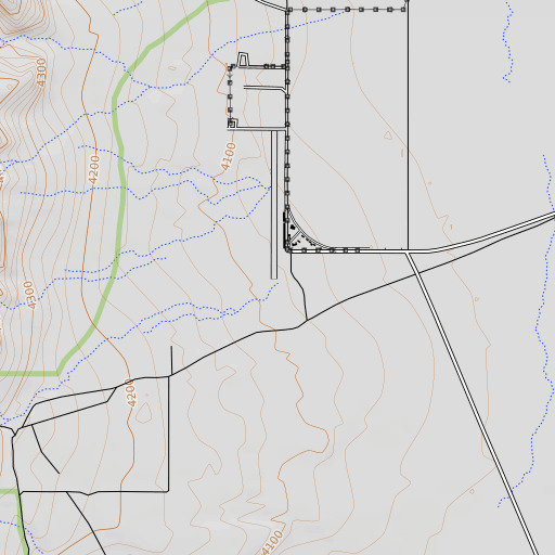 OpenTopoMap map of Rodeo Creek, NV