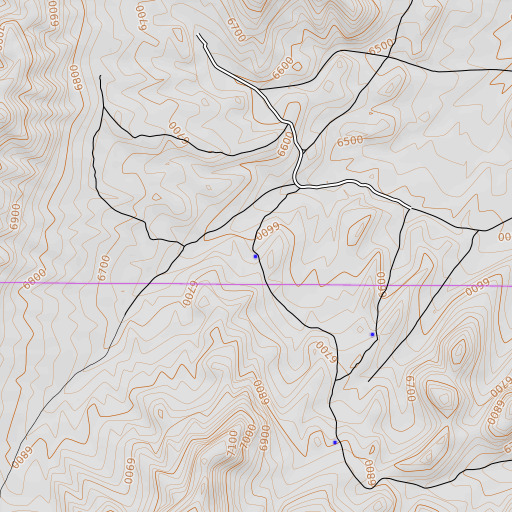 OpenTopoMap map of Perkins Spring, NV
