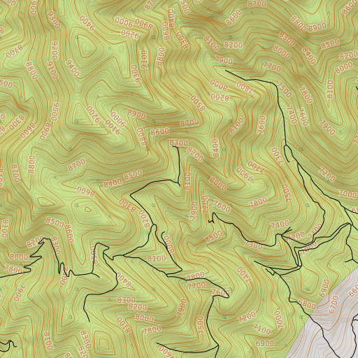 OpenTopoMap map of Chance Mine, NV