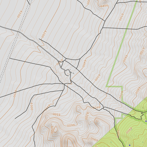 OpenTopoMap map of J Henroid Ranch, NV