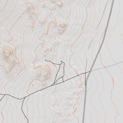 OpenTopoMap map of Blind Spring, NV