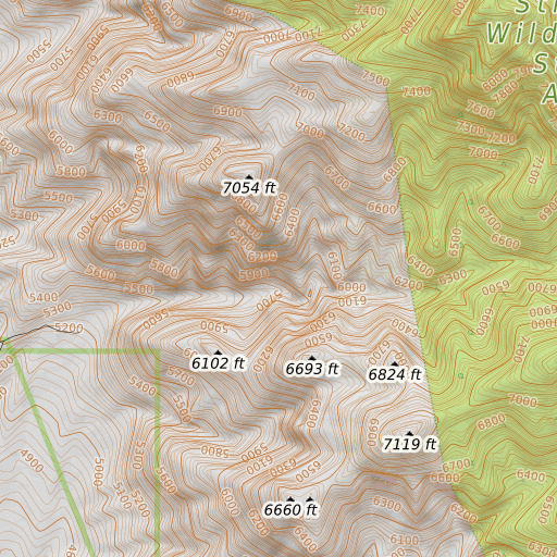 OpenTopoMap map of Wood Canyon Spring, NV