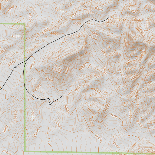 OpenTopoMap map of Younts Spring, NV
