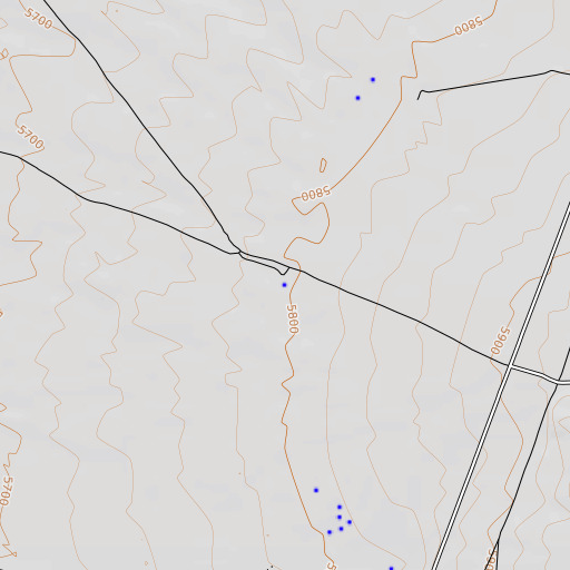 OpenTopoMap map of Platt Spring, NV