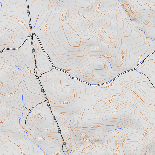 OpenTopoMap map of Summit Spring, NV